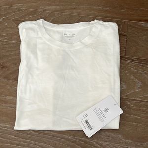 NWT Athleta Organic Daily Crew T-shirt Size Medium in white